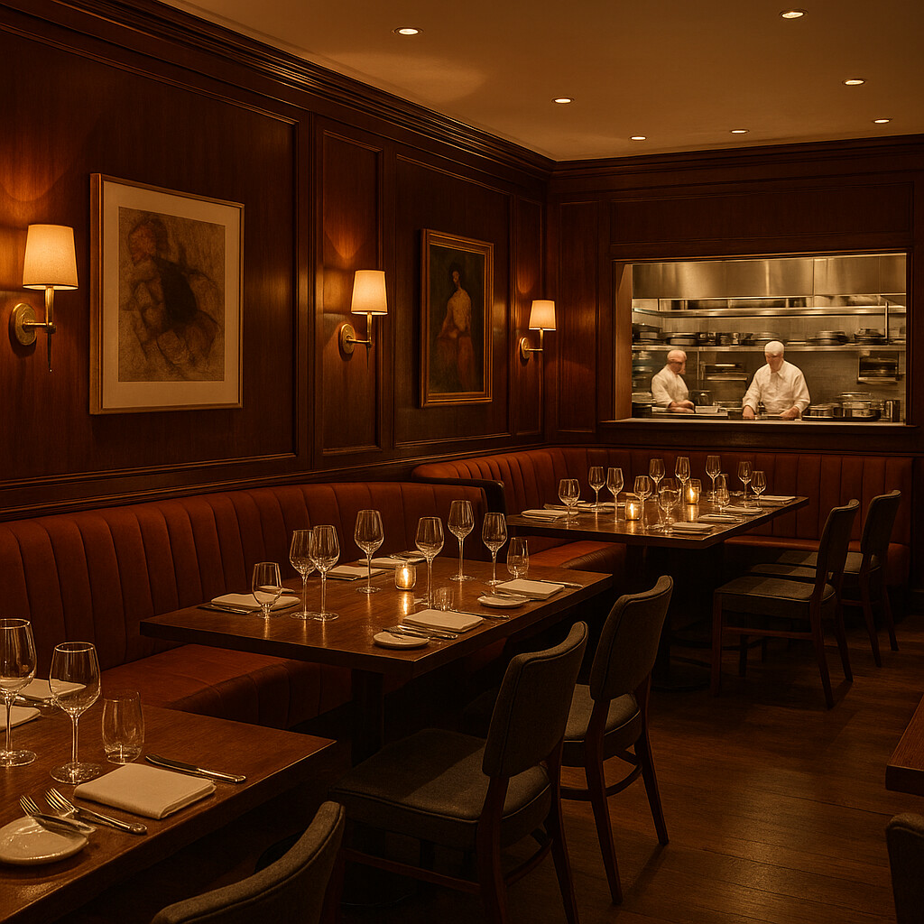 Upscale Dining Environment - Professional Kitchen & Atmospheric Design